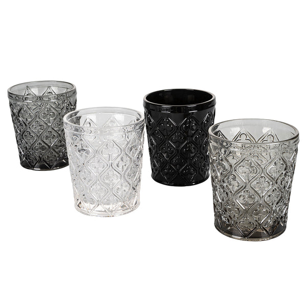 sconto Set 4 Bicchieri Acqua Marrakech Stones in Vetro VdE Tivoli 1996 Grigio