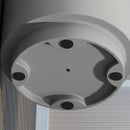 Tavolino da Giardino Multiuso con Secchiello Ghiaccio e Coperchio Ø37,5x43,5 cm in Cemento e Acciaio Inox Grigio Chiaro   
