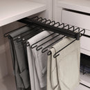 Porta Pantaloni Estraibile per Armadio in Acciaio Emuca Nero