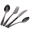Servizio Set di Posate 24 Pezzi in Acciaio Inox VdE Tivoli 1996 Drop Nero