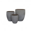 Set di 3 vasi  Papavero in Fibra sintetica Taupe