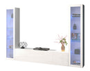 Parete Attrezzata Soggiorno 260x30x180 cm Maruska n°12 Bianco Lucido