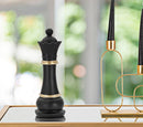 Regina Nera e Oro Ø 9x25,5 cm in Poliresina