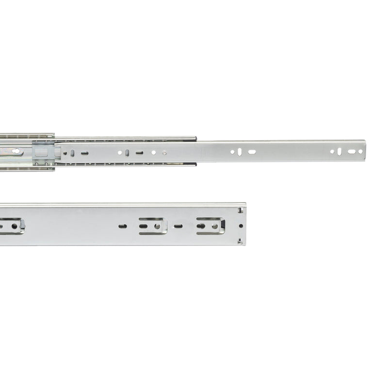 Set 2 Guide a Sfera per Cassetti H 51 mm in Acciaio Zincato Emuca Bianco