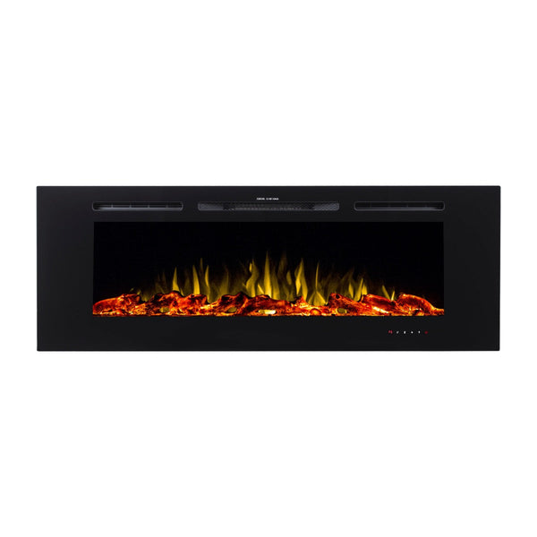 prezzo Camino Elettrico da Incasso 54,4x165,1x14 cm Effetto Fiamma 1500W Avalon Nero