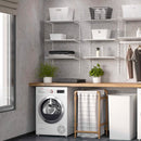 Kit per Fissaggio Mensole 330 mm in Acciaio Emuca Bianco