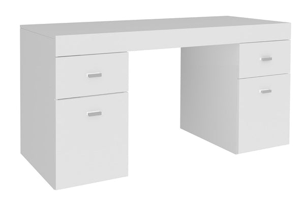 online Scrivania 2 Ante 2 Cassetti 130x60x75 cm Sliding Larice bianco