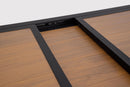 Tavolo Allungabile da Esterno 140-210x77x75h cm in Alluminio e Polywood Hilija Naturale e Antracite  