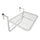 Tavolino Sospeso da Balcone 60x56.5x45 cm Regolabile in Ferro Bianco