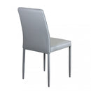 Sedia Blossom 41x50x91 h cm in Similpelle Grigio chiaro