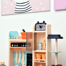 Cucina Giocattolo per Bambini 71x28,5x93,5 cm con Utensili 