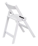 Sedia Scala Pieghevole 51x41xh75 cm in Legno Faggio Massello Bianco Laccato