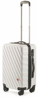 Trolley Valigia Bagaglio a Mano Rigida in Policarbonato 4 Ruote TSA Soriani Bianco