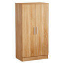 Scarpiera 2 Ante 108x55x36 cm in legno rovere chiaro