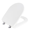 Copriwater Universale 35,3x2,9x43,3 cm in MDF Cerniere in Metallo Cromato Alpina Bianco Lucido