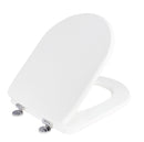 Copriwater Universale 35,3x2,9x43,3 cm in MDF Cerniere in Metallo Cromato Alpina Bianco Lucido