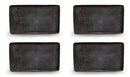 Set 4 Piatti Rettangolari 30x18x2,5 cm in Gres Kaleidos Sirius Neri