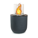 Camino a Bioetanolo Braciere da Pavimento Ø35xh55 cm per Interno ed Esterno Raffaello Ghisa Grigio
