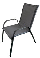 Set 4 Sedie da Giardino 71x55x91 cm con Braccioli Grigio Scuro