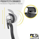 Sedia Direzionale da Ufficio 62x64x118/133 cm Ergonomica con Poggiabraccia Regolabili Nera