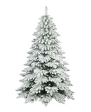 Albero di Natale Artificiale Floccato Effetto Realistico Innevato 240 cm 1719 Rami Bianco Effetto Neve 