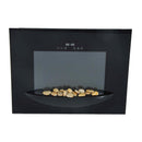 Camino Elettrico da Incasso 66x52 cm 1800W con Timer Effetto Fiamma Nero 