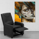 Poltrona Relax Reclinabile Manuale 62x71x100 cm in Tessuto Nero