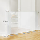 Cancellino per Cani Regolabile per Cani Piccoli Estensibile e Retrattile 0-140x86,5 cm Bianco   