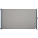 Tenda Laterale Frangivista da Giardino 3x1,60m in Alluminio e Tessuto  Grigio
