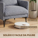 Poltrona Salotto Imbottita 73x80x80 cm con Braccioli Cuscino Lombare e Seduta Ampia in Tessuto Effetto Lino Blu      
