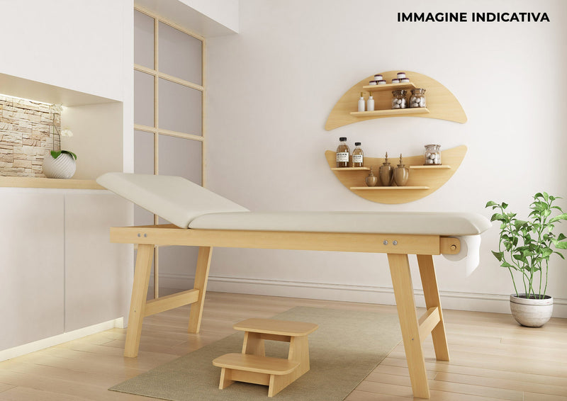 Lettino da Massaggio Visita Fisioterapia Fisso 2 Sezioni 190x70x75 cm 200Kg Verde