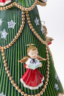 Albero Natale con Angeli e Led 60 cm Verde