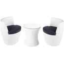 Salotto Impilabile in Polirattan per Arredo Esterno Giardino Bauer Panna