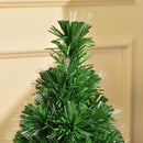 Albero di Natale Artificiale 90 cm 90 Rami in PVC e Fibra Ottica Verde 