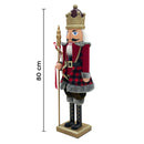 Soldato Schiaccianoci Natalizio H80 Rosso Scozzese