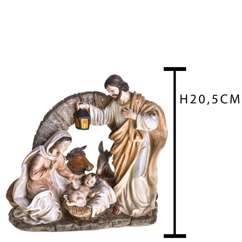 Natività con Grotta H20,5 cm in Resina