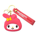 Set 24 Portamonete Hello Kitty per Bambini in Silicone Rosa e Bianco