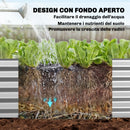 Orto Rialzato e Fioriera con Graticcio e Serra 200x60x103 cm in Metallo Galvanizzato Argento      