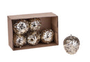 Set 12 Mele Artificiali con Glitter Ø 8 cm in Plastica