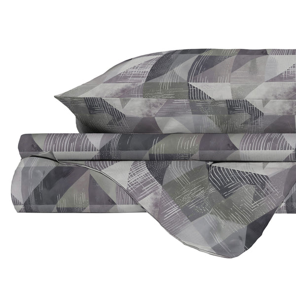 sconto Copripiumino con Stampa sul Sacco e Federe Linea River Sepik Grey Varie Misure