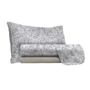 Set lenzuola stampa sopra Sotto e Federe Ornato Grigio Varie Misure