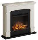 Camino Elettrico da Pavimento Effetto Fiamma 1500W Tagu Helmi Bianco Crema