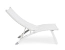 Set 2 Poltrone da Giardino 53x166,5x90 cm in Alluminio Taylor Bianco
