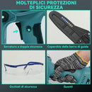 Motosega a Batterie 2 in 1 con Palo Telescopico per Funzione Potatore 580W in Metallo Blu 
