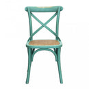 Sedia Cross 46x42x87 cm  in Legno Verde