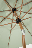 Ombrellone da Giardino con Snodo 8 Stecche Ø300x246h cm Telo in Poliestere Palinuro Naturale e Menta