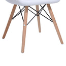Sedia Imbottita in Similpelle e Legno Bianco 52x45.5x64 cm 