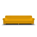 Copridivano Elasticizzato 4 Posti in Poliestere Giallo