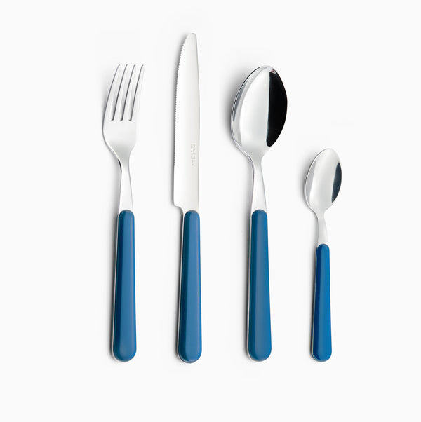 sconto Servizio Set di Posate 24 pezzi in Acciaio Inox Eme Brio Azzurro 3