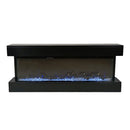 Camino Elettrico da Parete o Incasso Alaro Plus 127x18x52 cm Effetto Fiamma Telecomando in MDF Nero